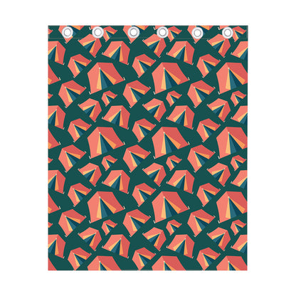 Camping Tent Pattern Print Curtain