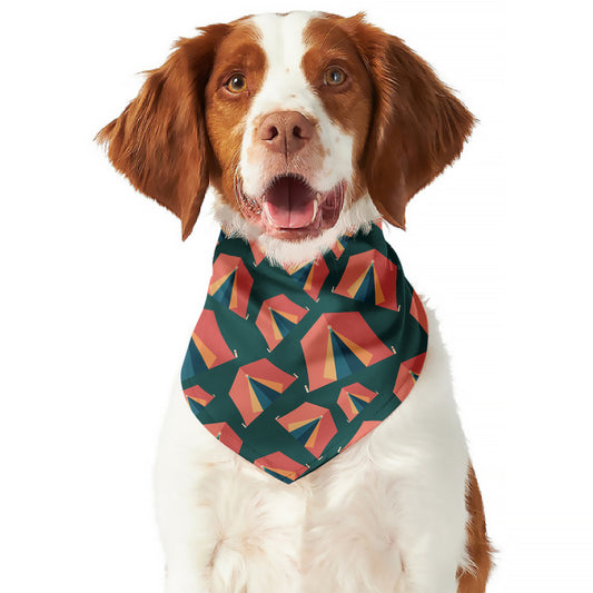 Camping Tent Pattern Print Dog Bandana