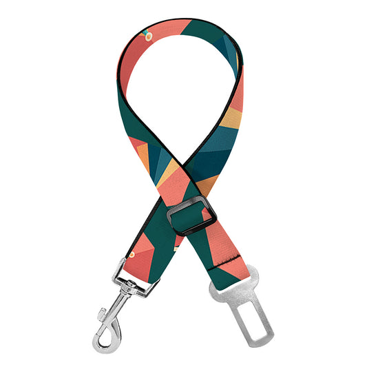 Camping Tent Pattern Print Dog Seat Belt