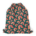 Camping Tent Pattern Print Drawstring Bag