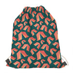 Camping Tent Pattern Print Drawstring Bag