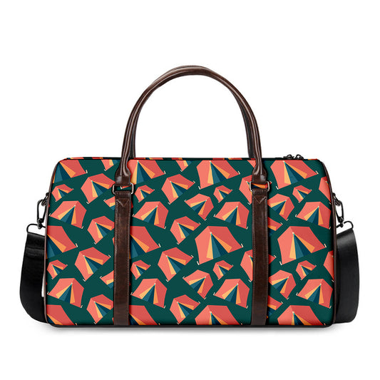 Camping Tent Pattern Print Duffle Bag