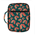 Camping Tent Pattern Print Front Pocket Bible Bag