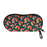 Camping Tent Pattern Print Glasses Case