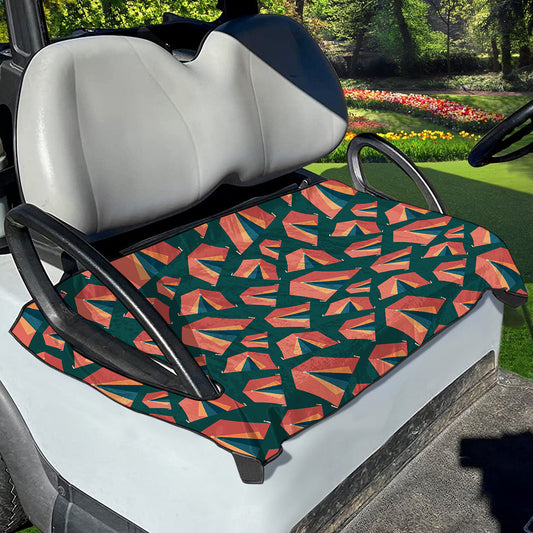 Camping Tent Pattern Print Golf Cart Seat Cover