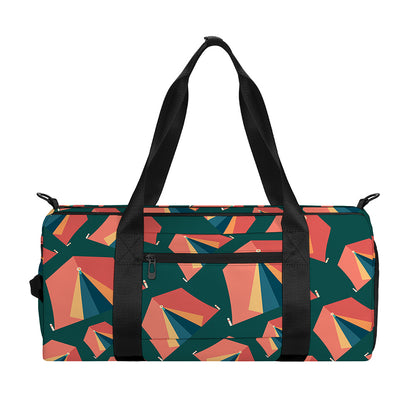 Camping Tent Pattern Print Gym Bag