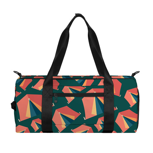 Camping Tent Pattern Print Gym Bag