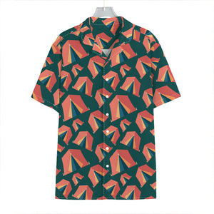 Camping Tent Pattern Print Hawaiian Shirt