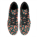 Camping Tent Pattern Print High Top Leather Sneakers