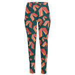 Camping Tent Pattern Print High-Waisted Pocket Leggings