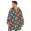 Camping Tent Pattern Print Hoodie Blanket