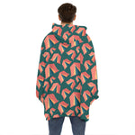 Camping Tent Pattern Print Hoodie Blanket