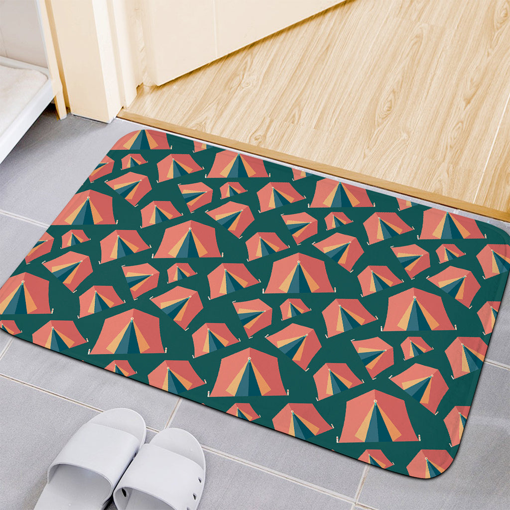 Camping Tent Pattern Print Indoor Door Mat