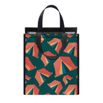 Camping Tent Pattern Print Insulated Lunch Tote