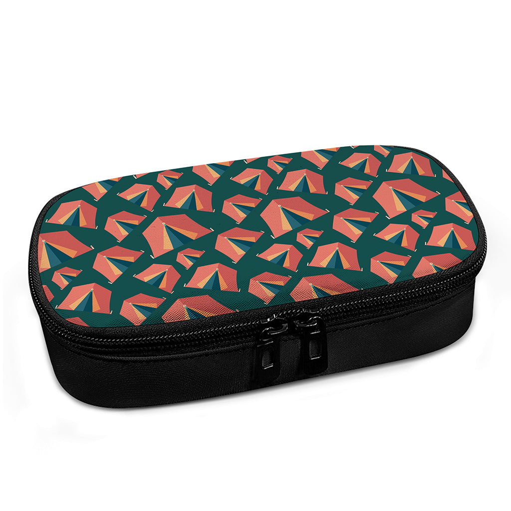 Camping Tent Pattern Print Insulin Cooler Travel Case