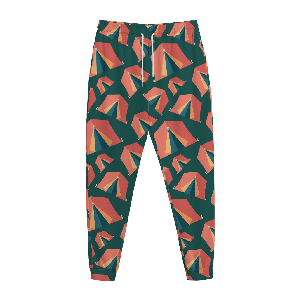 Camping Tent Pattern Print Jogger Pants