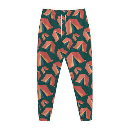 Camping Tent Pattern Print Jogger Pants