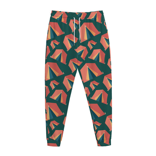 Camping Tent Pattern Print Jogger Pants