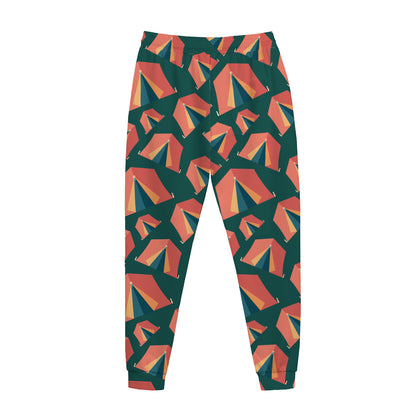 Camping Tent Pattern Print Jogger Pants