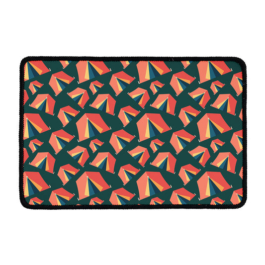 Camping Tent Pattern Print Kitchen Mat