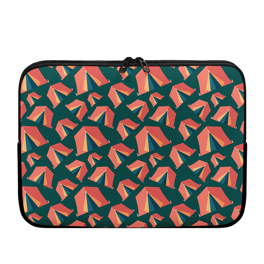 Camping Tent Pattern Print Laptop Sleeve