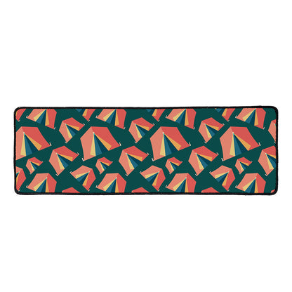 Camping Tent Pattern Print Long Kitchen Mat