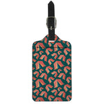 Camping Tent Pattern Print Luggage Tag