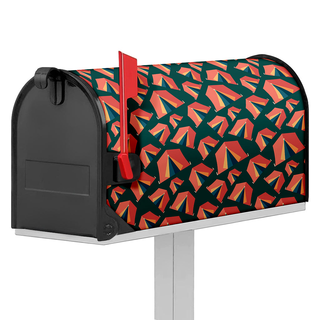 Camping Tent Pattern Print Mailbox Cover