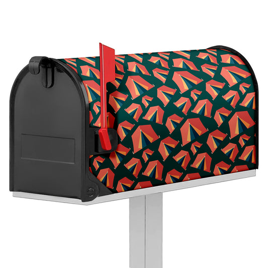 Camping Tent Pattern Print Mailbox Cover