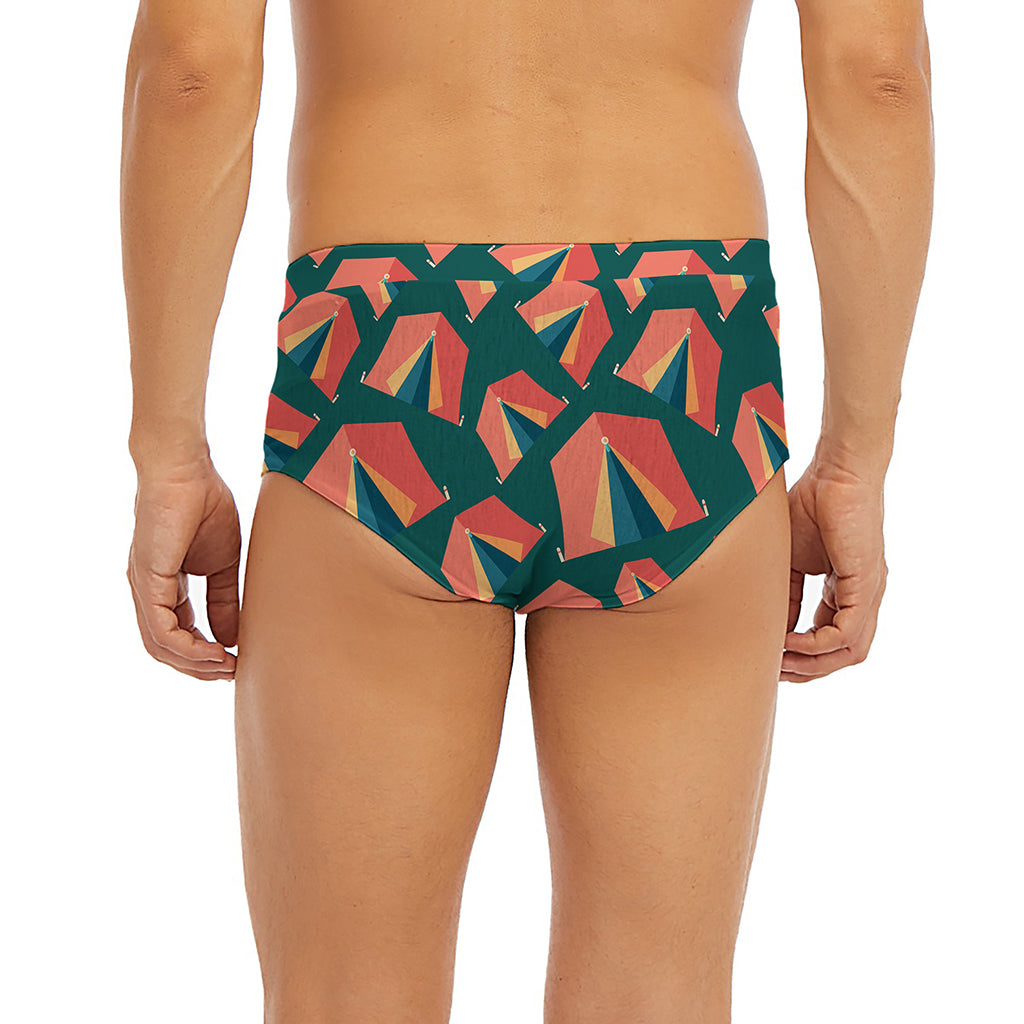Camping Tent Pattern Print Men's Briefs