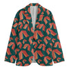 Camping Tent Pattern Print Men's Cotton Blazer