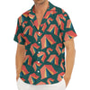 Camping Tent Pattern Print Men's Deep V-Neck Shirt