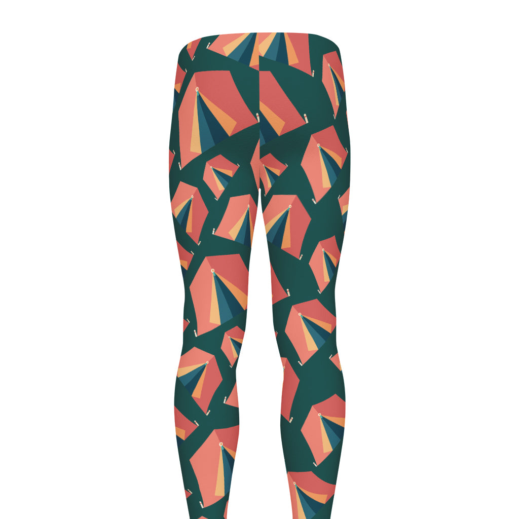 Camping Tent Pattern Print Men's leggings