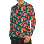 Camping Tent Pattern Print Men's Long Sleeve Rash Guard