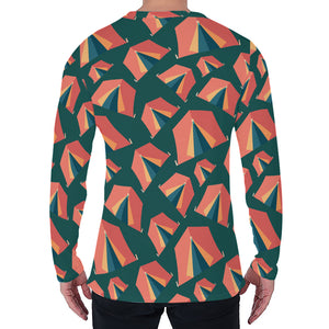 Camping Tent Pattern Print Men's Long Sleeve T-Shirt