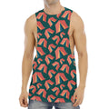 Camping Tent Pattern Print Men's Muscle Tank Top