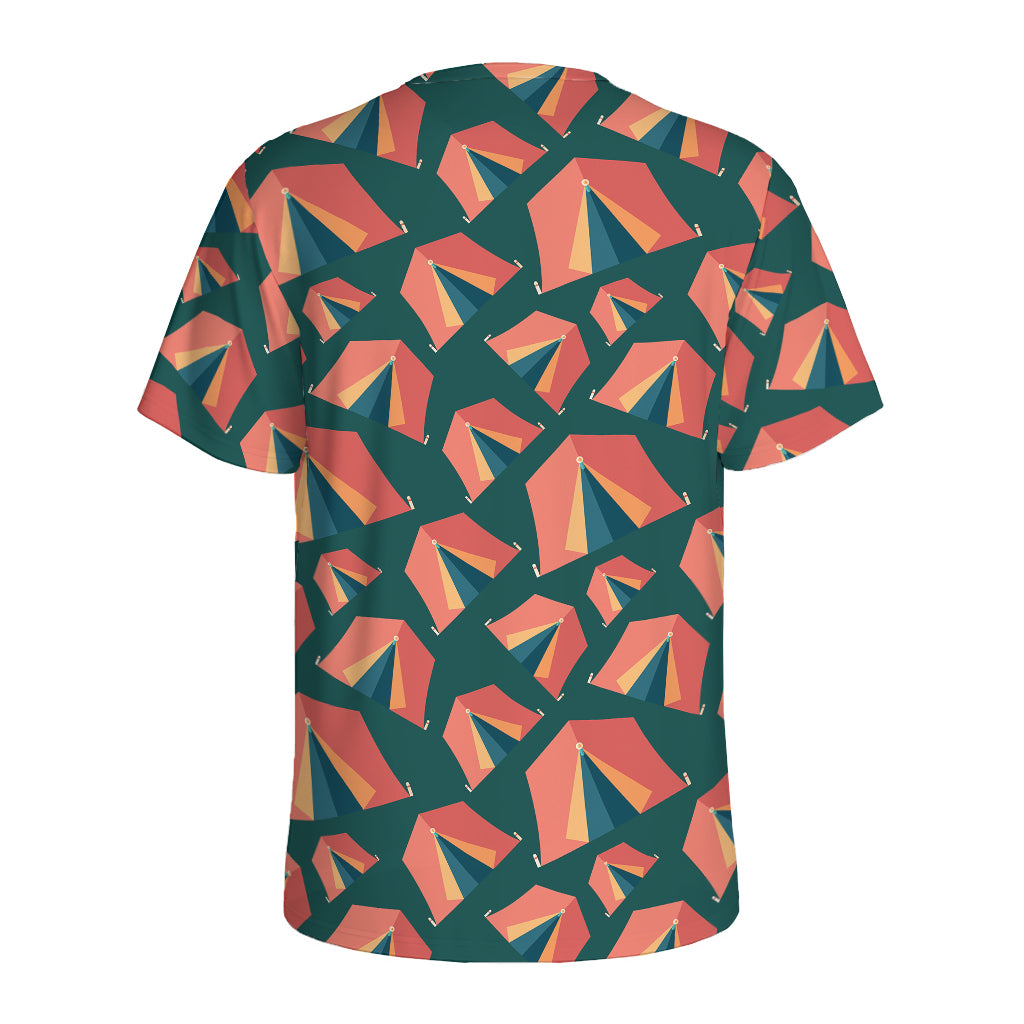 Camping Tent Pattern Print Men's Sports T-Shirt