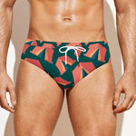 Camping Tent Pattern Print Men's Swim Briefs