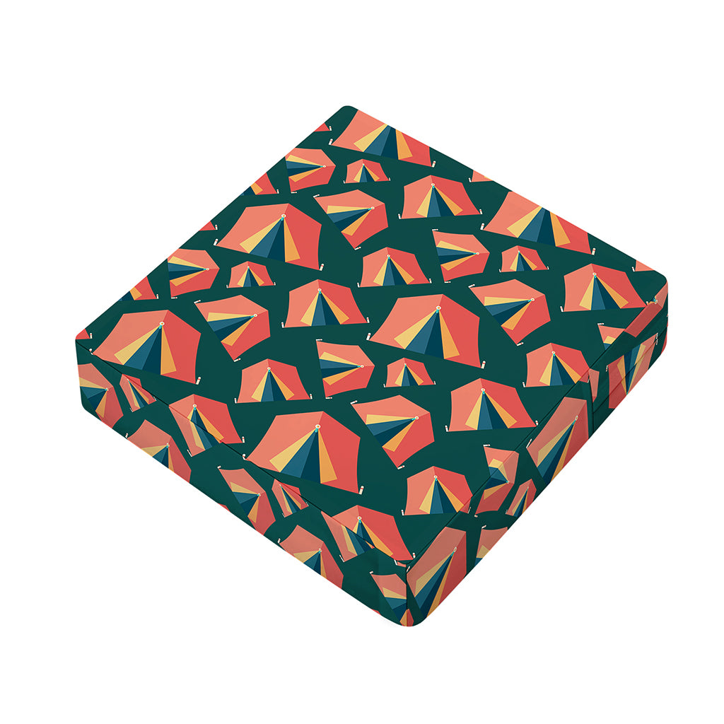 Camping Tent Pattern Print Outdoor Seat Cushion Cover