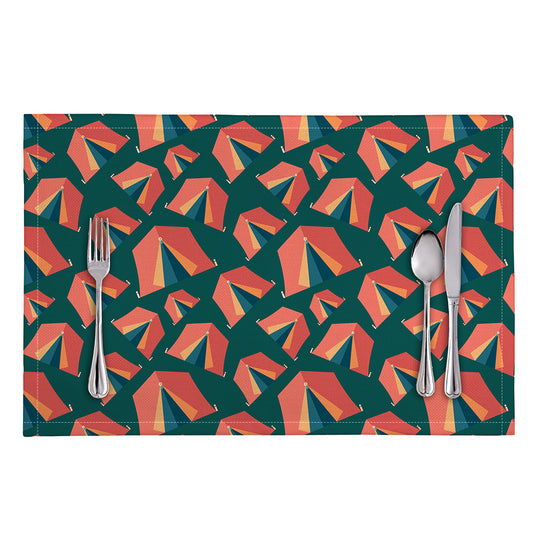 Camping Tent Pattern Print Placemat