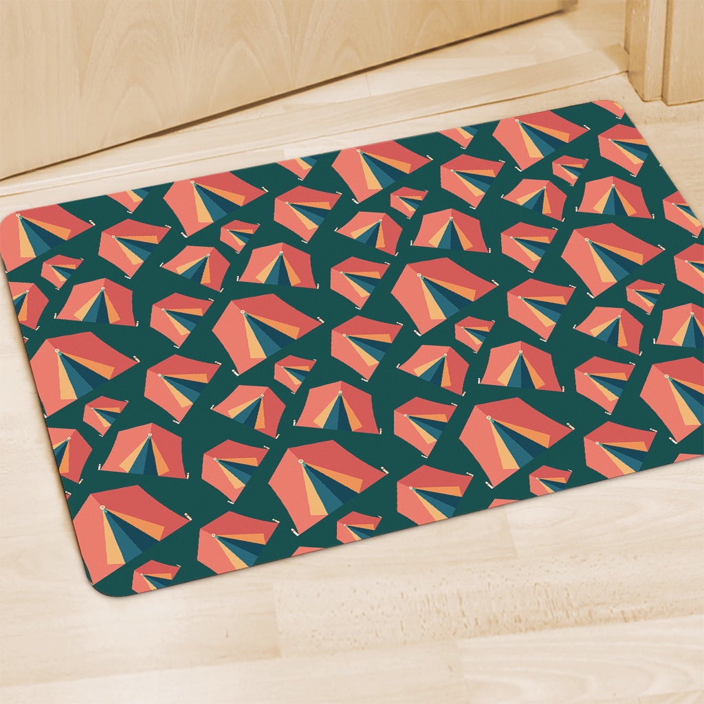 Camping Tent Pattern Print Polyester Doormat
