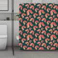 Camping Tent Pattern Print Polyester Shower Curtain