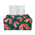 Camping Tent Pattern Print Rectangle Tissue Box Cover