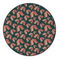 Camping Tent Pattern Print Round Floor Mat