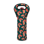 Camping Tent Pattern Print Single Neoprene Wine Tote