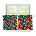 Camping Tent Pattern Print Tier Curtains