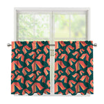 Camping Tent Pattern Print Tier Curtains