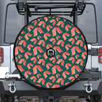 Camping Tent Pattern Print Tire Cover With Camera Hole
