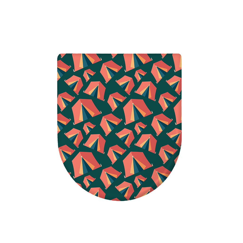 Camping Tent Pattern Print Toilet Lid Cover