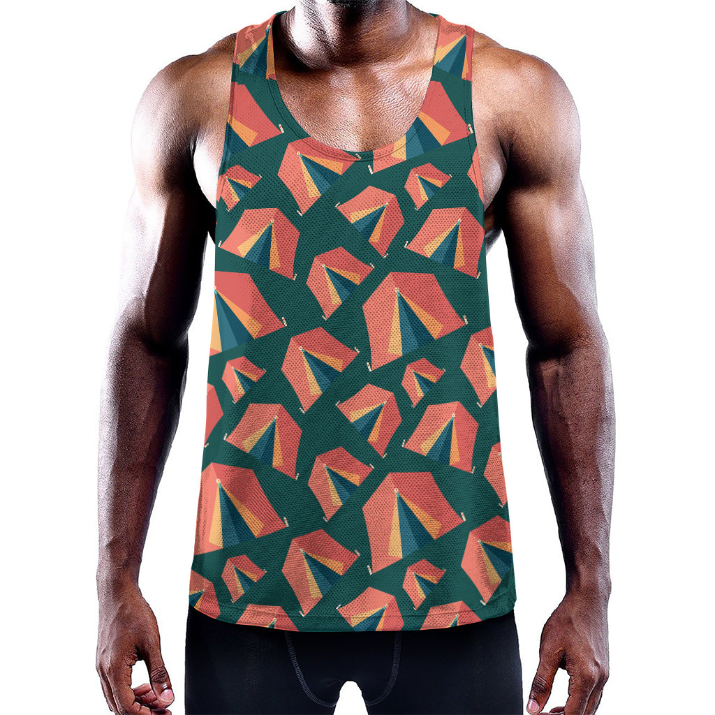 Camping Tent Pattern Print Training Tank Top